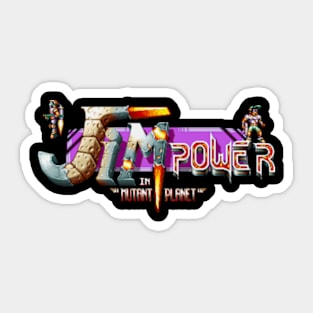 Jim Power in Mutant Planet Sticker